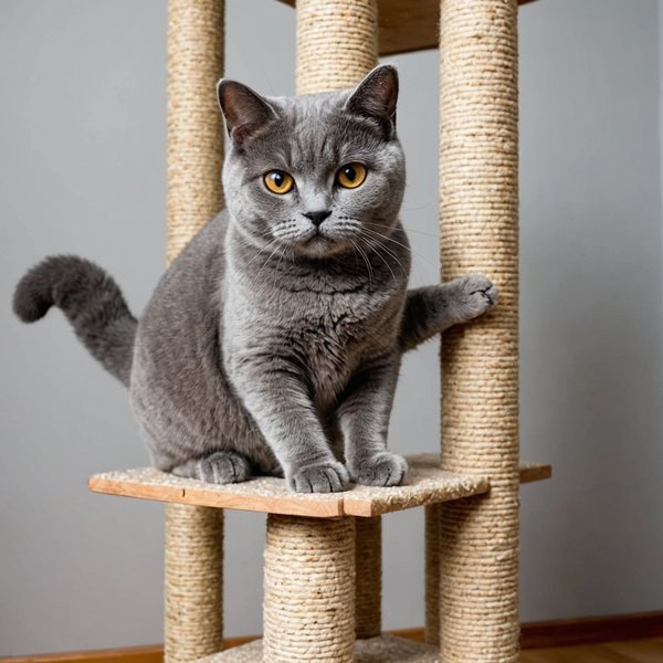 Come posso insegnare a un gatto di razza British Shorthair a utilizzare un tiragraffi?